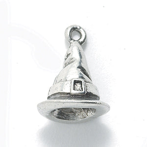 PW166-S: Charm Witch Hat Ant Pewter 13x17mm 1PC