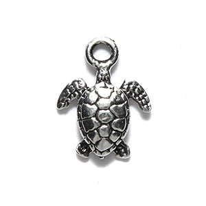 PW5067-S: Charm Turtle Silver 12x13mm-1PC