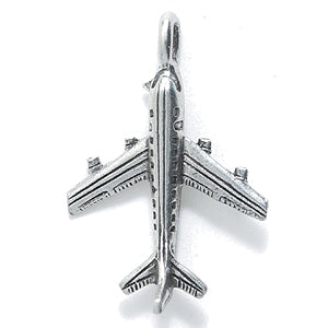 PW4124-S: Jetliner Airplane Silver 17x24mm-1PC