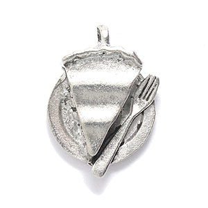 PW735-S: Charm Pie Slice Ant Pewter 14x20mm 1PC