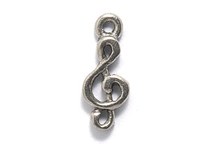 PW2017-S: Charm Treble Clef Ant Pewter 6x15mm 1PC