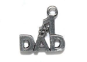 PW6280-S: Charm #1 Dad 14x14mm Silver-1PC