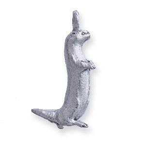 PW5036-S: Charm Otter Standing Silver 11x21mm-1PC