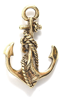 PW546-AG: Pendant Anchor Ant Gold 19x27mm - 1PC