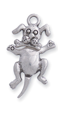 PW471-S: Charm Moving Dog Ant Pewter 17x28mm 1PC