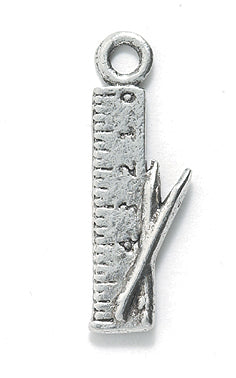 PW5197-S: Charm Ruler Ant Pewter 9x26mm 1PC