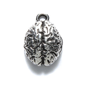 PW6206-S: Charm Brain 12x17mm Ant Pewter 1PC