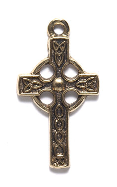 PW6000-AG: Charm Celtic Cross Ant Gold 15x22mm - 1PC