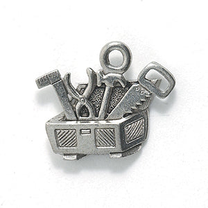 PW5225-S: Charm Tool Box Silver 15x18mm-1PC