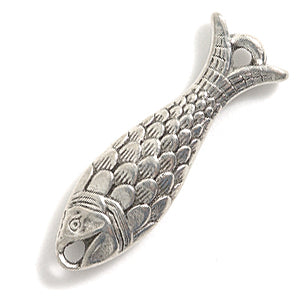 PW169-S: Pendant Fish w/Two Holes Ant Pewter 27mm 1PC