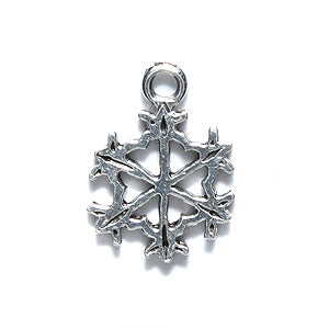 PW1354-S: Charm Snowflake Ant Pewter 17MM