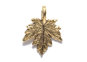 PW6003-AG: Charm Maple Leaf Ant Gold 12x15mm-1PC