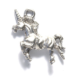 PW6013-S: Charm Unicorn Ant Pewter 18x20mm 1PC