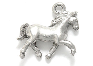 PW3207-S: Charm Horse Ant Pewter 16x18mm 1PC