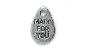 PW5223-S: Charm Made For You Drop Silver 8x12mm-1PC