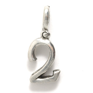 PW3199-2S: Charm Number 2 Ant Pewter 21mm 1PC