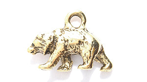 PW242-AG: Charm Bear Ant Gold 12x16mm - 1PC