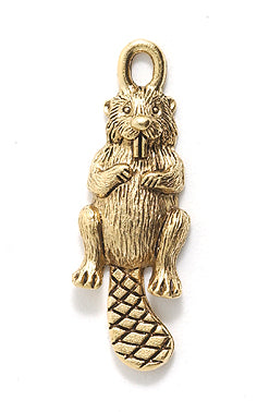 PW5233-AG: Charm Beaver Ant Gold 27mm-1PC