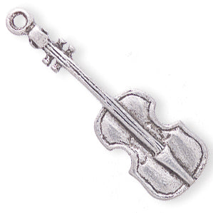 PW833-S: Charm Violin/cello Ant Pewter 9x30mm 1PC