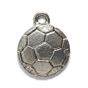 PW268-S: Soccer Ball Charm Ant Pewter 16x20mm 1PC