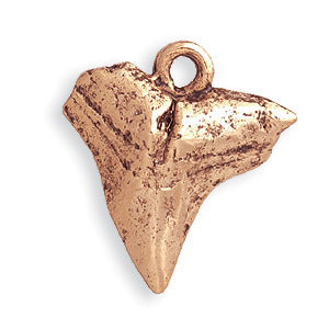 PW279-LAG: Charm Shark Tooth Ant Gold 19x20mm - 1PC