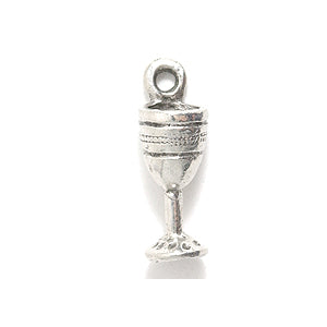 PW5022-S: Charm Wine Goblet Ant Pewter 6x12mm 1PC