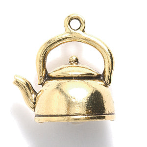 PW225-AG: Tea Pot Charm Ant Gold 19x19mm - 1PC