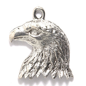 23PW107-S: Pendant Eagle Head Silver 21x23mm-1PC