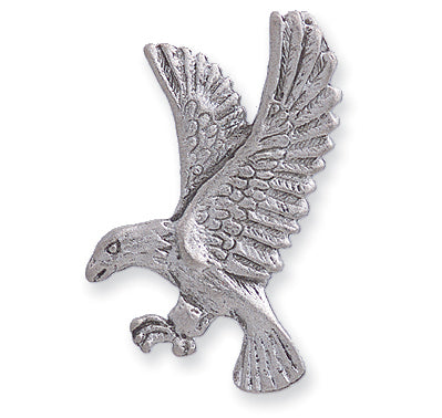 PW4127-S: American Bald Eagle Flying Silver 20x30mm-1PC