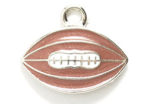 PW270-S: Charm Football Brown/ Ant Pewter 17x20mm 1PC