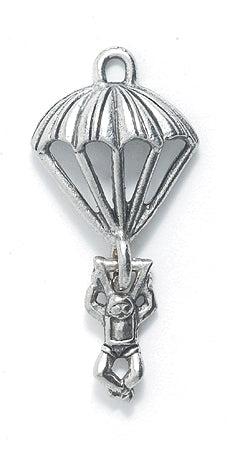 PW5554-S: Charm Parachutist Silver 15x33mm-1PC