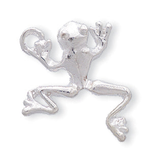 PW403-SSP: Charm Frog Sterling Plate 20mm-1PC