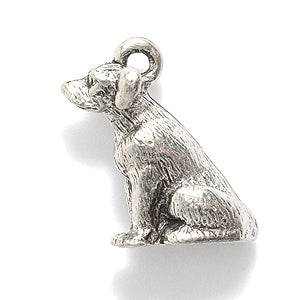 PW319-S: Labrador Dog Charm Silver 18mm-1PC