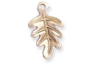 PW858-AG: Charm Oak Leaf Ant Gold 10x17mm - 1PC