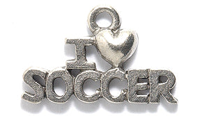 PW2022-S: Charm I Heart Soccer Ant Pewter 13x20mm 1PC