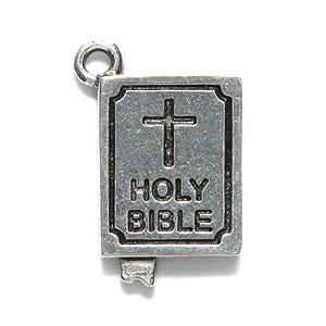 PW3531-S: Charm Holy Bible 12x20mm Ant Pewter 1PC