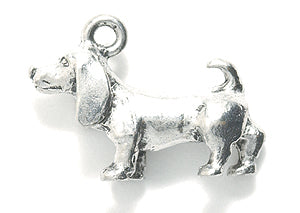 PW1716-S: Charm Dachshund Dog Ant Pewter 17x21mm 1PC