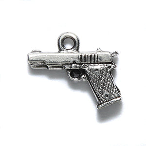 PW6209-S: Charm Revolver 15x16mm Ant Pewter 1PC