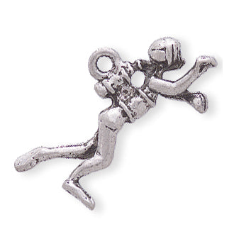 PW349-S: Charm Scuba Diver Ant Pewter 12x24mm 1PC