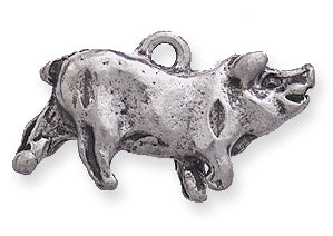 PW157-CS: Charm Pig Ant Pewter 13x22mm 1PC