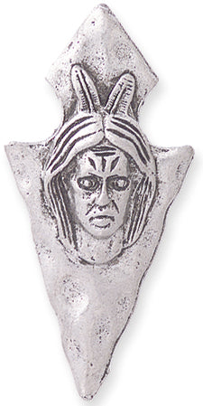 PW276-S: Arrowhead w/Face Ant Pewter 18x38mm 1PC