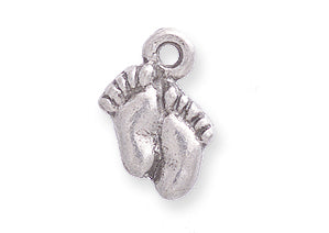 PW848-S: Charm Little Feet Ant Pewter 9x14mm 1PC