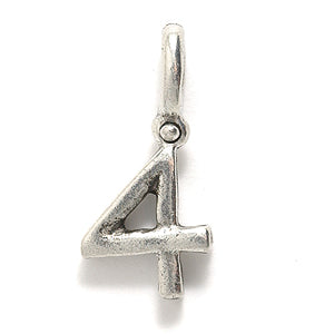 PW3199-4S: Charm Number 4 Ant Pewter 21mm 1PC