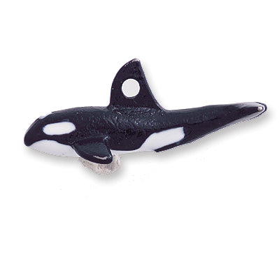 PW937-E: Charm Orca Epoxy Black & White 11x30mm-1PC