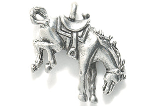 PW5651-S: Charm Bucking Horse Silver 15x21mm-1PC