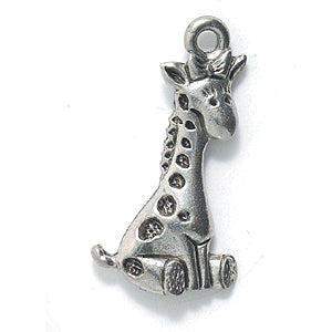 PW1709-S: Charm Baby Giraffe Ant Silver 14x24mm-1PC