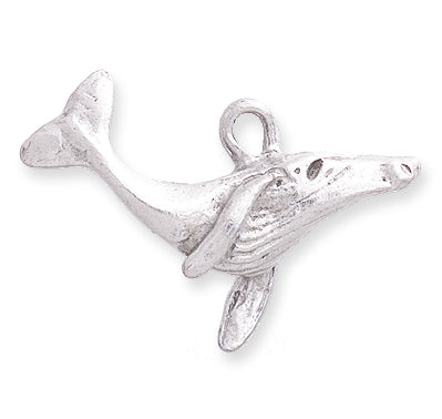 PW849-S: Pendant Hump Back Whale Ant Pewter 18x31mm 1PC