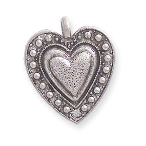 PW920-S: Heart Pendant Ant Pewter 16x19mm 1PC