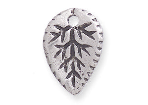 PW2075-S: PW Charm Leaf Ant Pewter 15mm 1PC