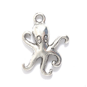 PW3396-S: Charm Octopus Ant Pewter 17x20mm 1PC